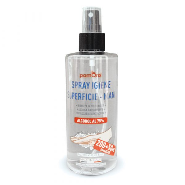Spray igienizzante Pomoro mani e superfici 250 ml